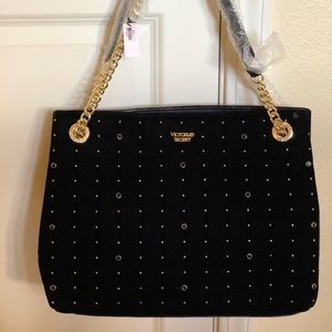 VICTORIAS SECRET VELVET SHOULDER BAG